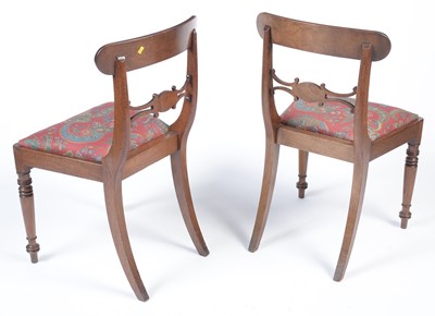 Lot 1417 - A set of eight late Regency mahogany dining chairs