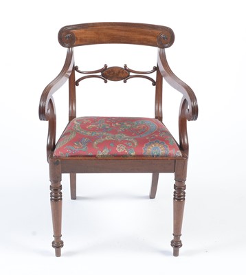 Lot 1417 - A set of eight late Regency mahogany dining chairs