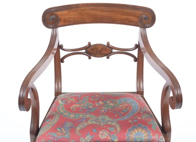 Lot 1417 - A set of eight late Regency mahogany dining chairs