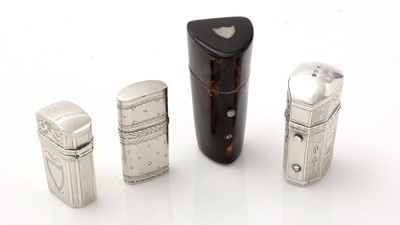 Lot 426 - A George III silver scent bottle case; and three other similar items