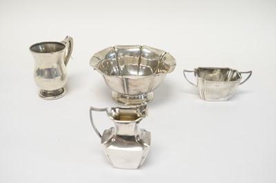 Lot 110 - A selection of silver items.
