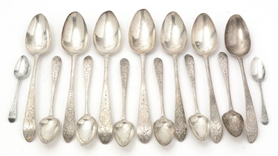 Lot 319 - Irish silver flatware - fifteen pieces