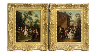 Lot 1112 - Circle of Nicolas Lancret - Scenes of Jovial Celebration | oil