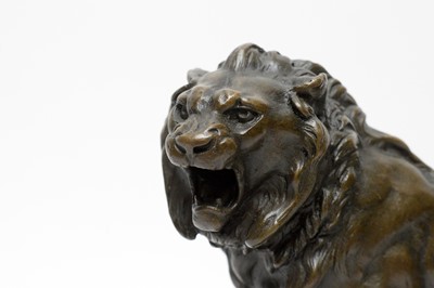 Lot 749 - After Charles Valton, (French, 1851-1918): a bronze model of a roaring lion