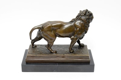 Lot 749 - After Charles Valton, (French, 1851-1918): a bronze model of a roaring lion