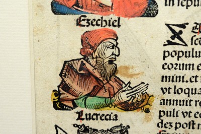 Lot 706 - A page of the Nuremberg Chronicle