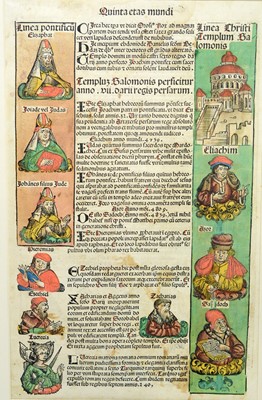 Lot 825 - A page of the Nuremberg Chronicle