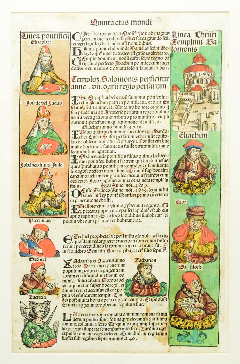 Lot 706 - A page of the Nuremberg Chronicle