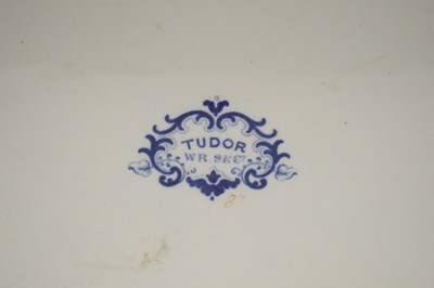 Lot 213 - A Victorian ‘Tudor’ ceramic footbath;  and a planter