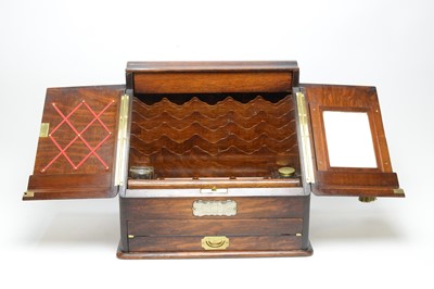 Lot 733 - A late 19th Century oak correspondence case