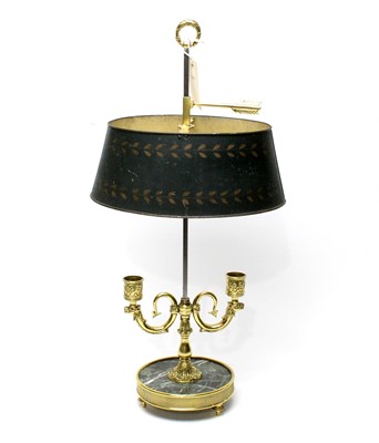 Lot 734 - A 20th Century French Bouillotte lamp