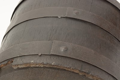 Lot 735 - A Scottish iron coopered ash barrel or Kiver