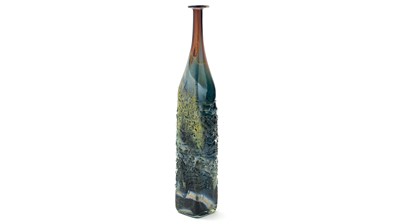 Lot 74 - Mdina trailed glass bottle vase