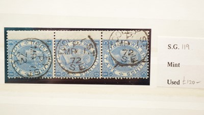 Lot 924 - GB QV 1865 2s. vertical strip of three, sg119