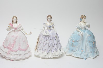 Lot 309 - A collection of Royal Worcester decorative ceramic figures of ladies