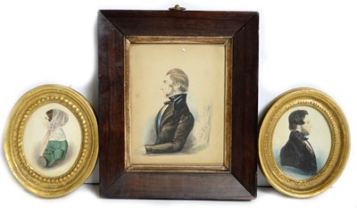 Lot 1028 - 19th Century British School - A group of three portrait miniatures | watercolour