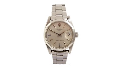 Lot 574 - Rolex Oyster Perpetual Date: a steel cased automatic wristwatch