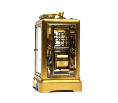 Lot 1260 - A late 19th Century repeating carriage clock, by Klaftenberger