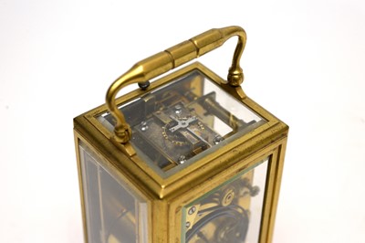 Lot 1260 - A late 19th Century repeating carriage clock, by Klaftenberger