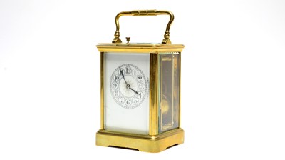 Lot 1263 - A late 19th century French 8-day repeating carriage clock