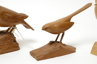 Lot 158 - A collection of 1970s carved wood bird figures