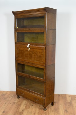 Lot 5 - An early 20th Century five tier Globe Wernicke style bookcase