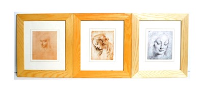 Lot 1007 - After Leonardo da Vinci - Three studies for the head of a young woman | giclee prints