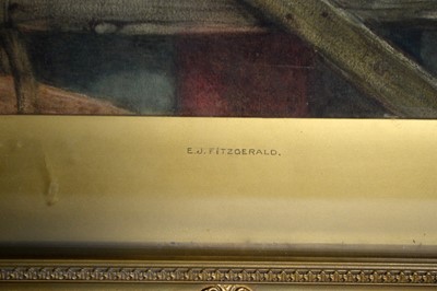 Lot 252 - E. J. Fitzgerald - Passing the Time | watercolour