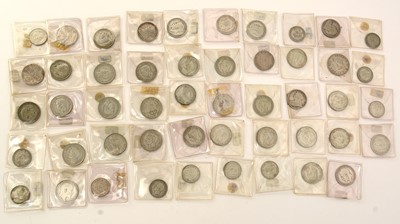 Lot 851 - A selection of florins and shillings