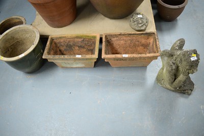 Lot 458 - A selection of garden planters and ornaments
