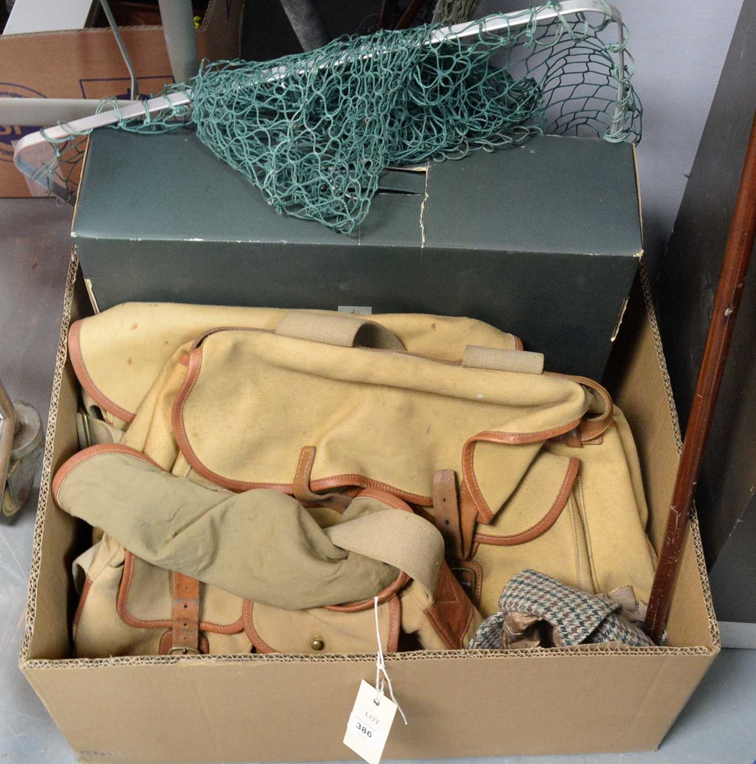 Lot 386 - A collection of fishing and country sports accessories