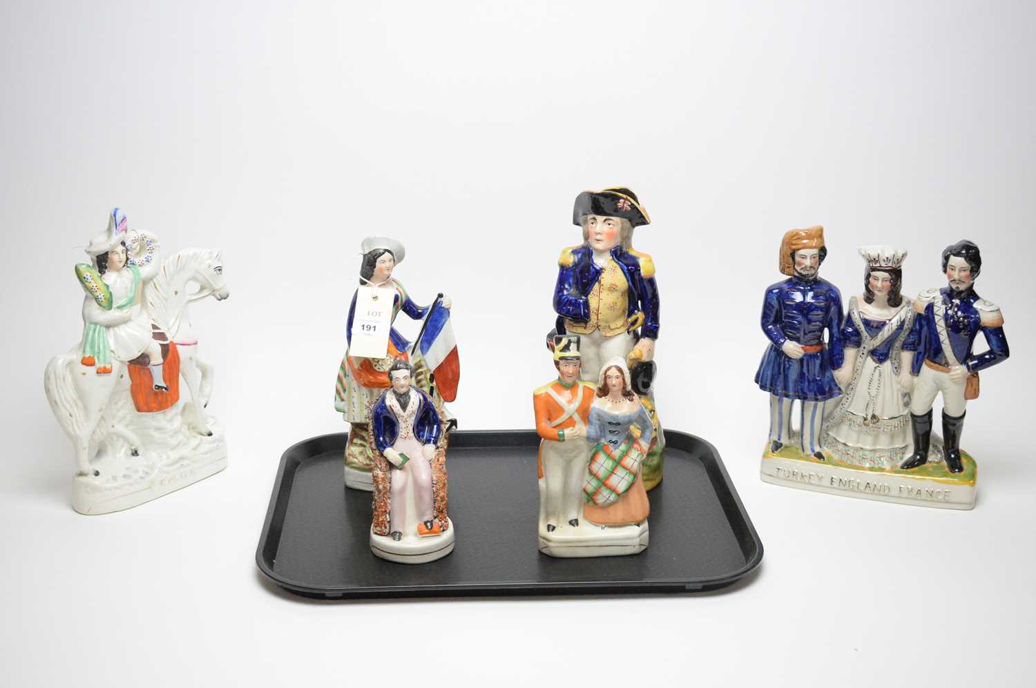 Lot 191 - A collection of Staffordshire ceramics