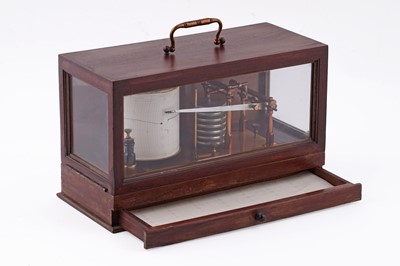 Lot 126 - An early 20th Century mahogany cased barograph