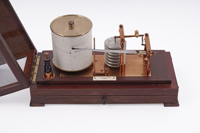 Lot 126 - An early 20th Century mahogany cased barograph