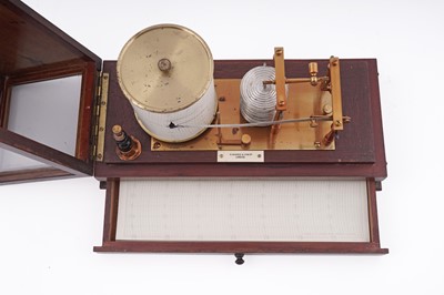 Lot 126 - An early 20th Century mahogany cased barograph