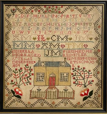 Lot 1195 - A Georgian Scottish needlework sampler by Issibella More aged 17 years