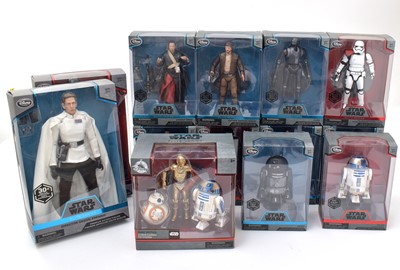 Lot 349 - A collection of Disney Star Wars Elite Series die cast action figures.