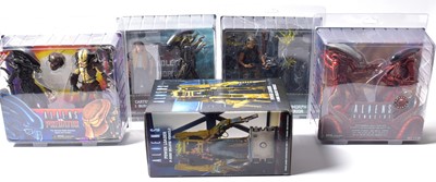 Lot 350 - Five Neca Aliens figures, boxed.