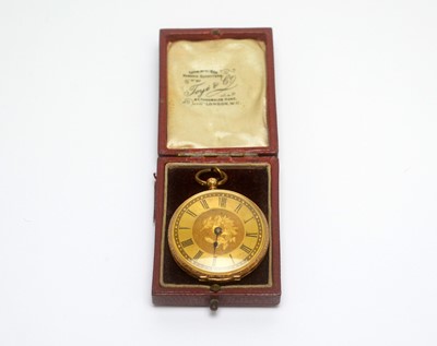 Lot 96 - A 14ct yellow gold fob watch