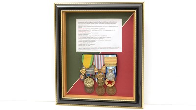 Lot 1023 - An anonymous group of medals awarded to Sg/Chef Legion 'r' 2e Regiment E'tranger're Parachutistes