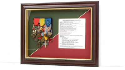 Lot 1030 - A group of medals awarded to an anonymous Adjudant Chef of the 2e Regiment E'trangere Parachitiste