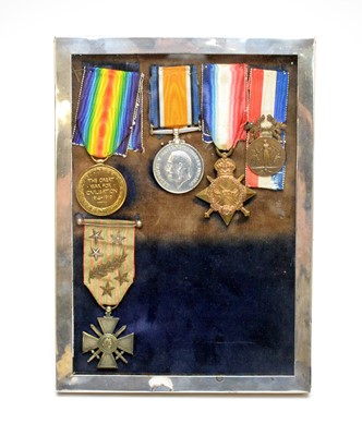 Lot 1009 - A group of First World War medals, awarded to Norman Fletcher, British Red Cross