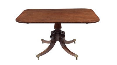 Lot 1367 - A Regency mahogany tilt-action breakfast table