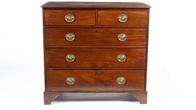 Lot 1370 - A Georgian mahogany chest of drawers