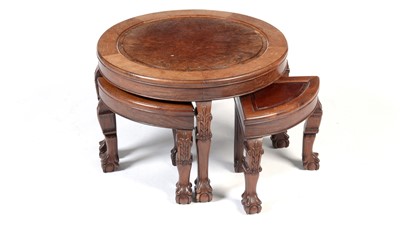 Lot 1372 - A Chinese hardwood nest of tables