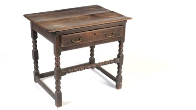 Lot 1375 - An 18th Century oak side table