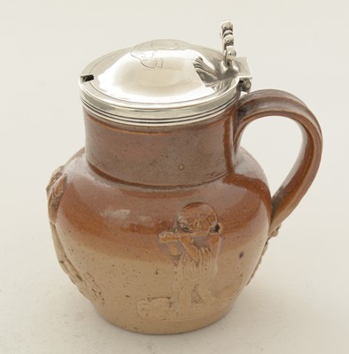 Lot 434 - A Victorian Doulton Lambeth stoneware mustard pot