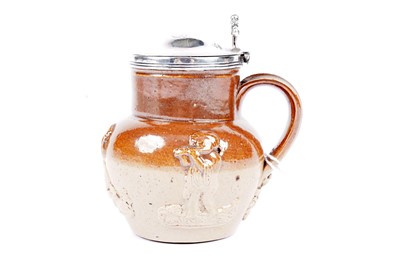 Lot 434 - A Victorian Doulton Lambeth stoneware mustard pot