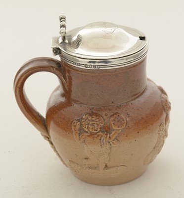 Lot 434 - A Victorian Doulton Lambeth stoneware mustard pot