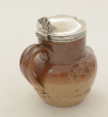 Lot 434 - A Victorian Doulton Lambeth stoneware mustard pot